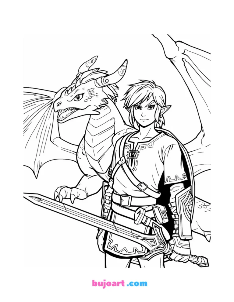 free legend of zelda coloring pages for adults and kids