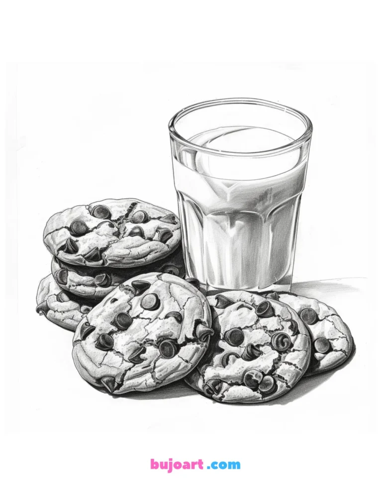 free chocolate chip cookie coloring pages for adults and kids