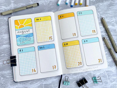 Make These Bright and Cheerful Yellow Bullet Journal Pages – 6 Bujo Ideas