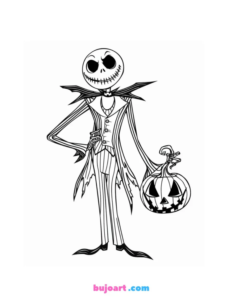 free jack skellington coloring pages for adults