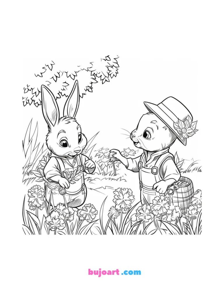 free cute best friend coloring pages for adults and kids instant download