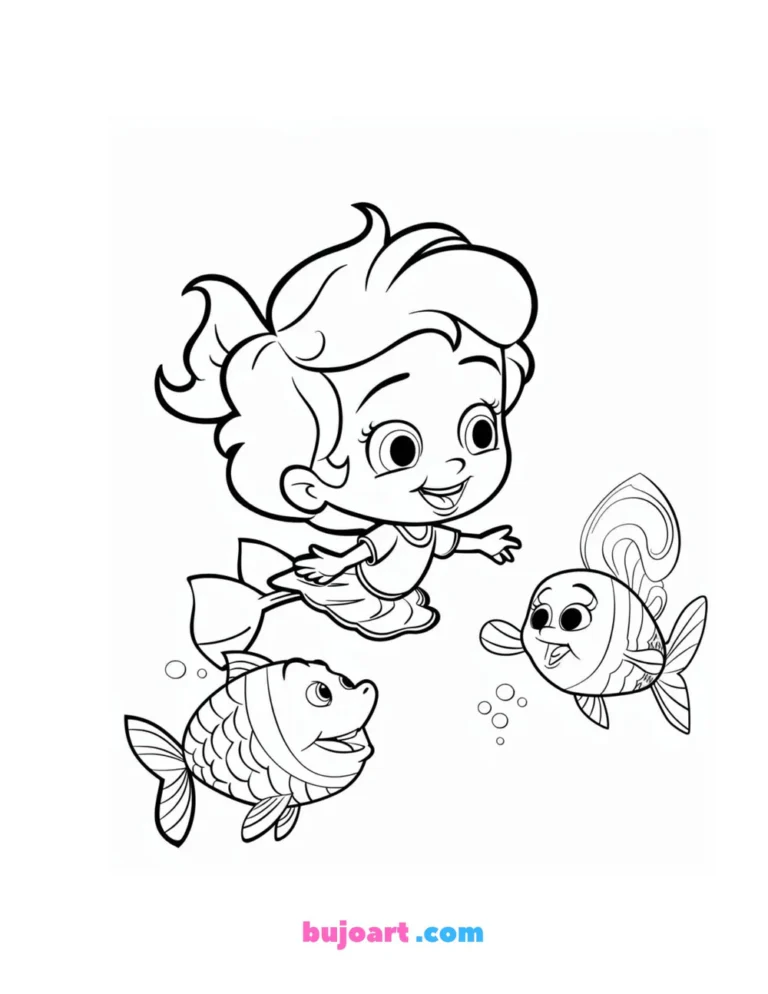 free bubble guppies coloring pages