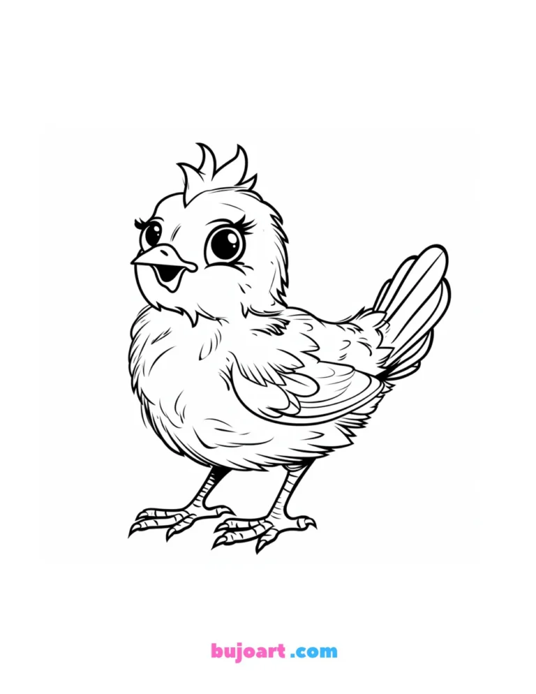 free chicken little coloring pages for adults and kids instant download