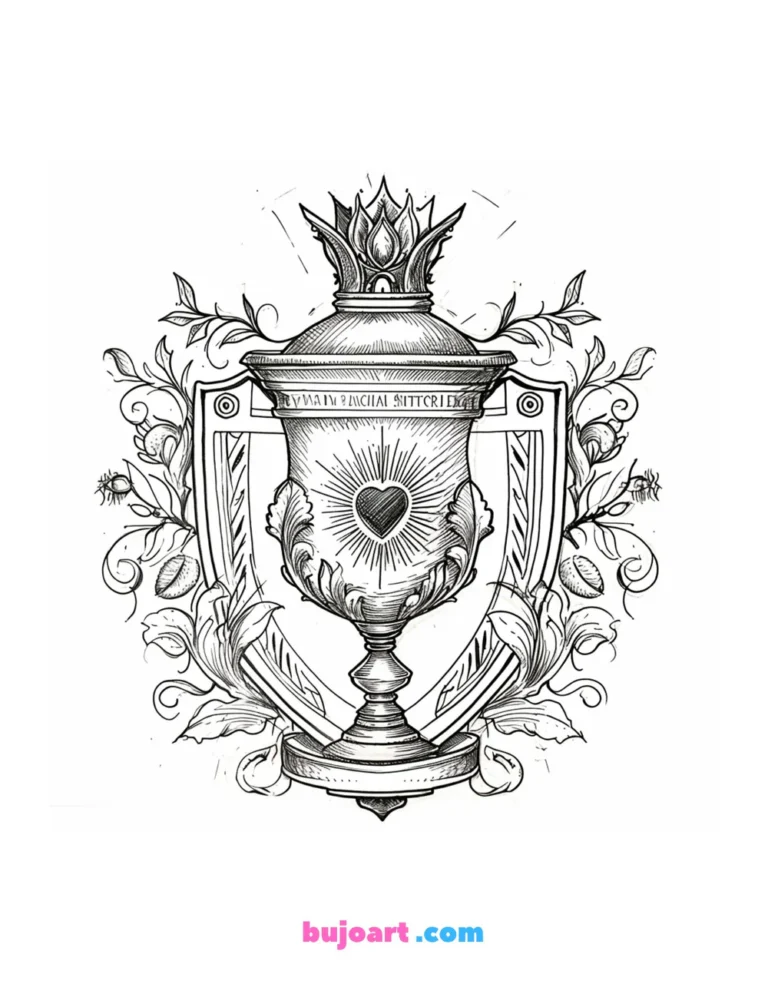 free chalice coloring pages for adults and kids instant download