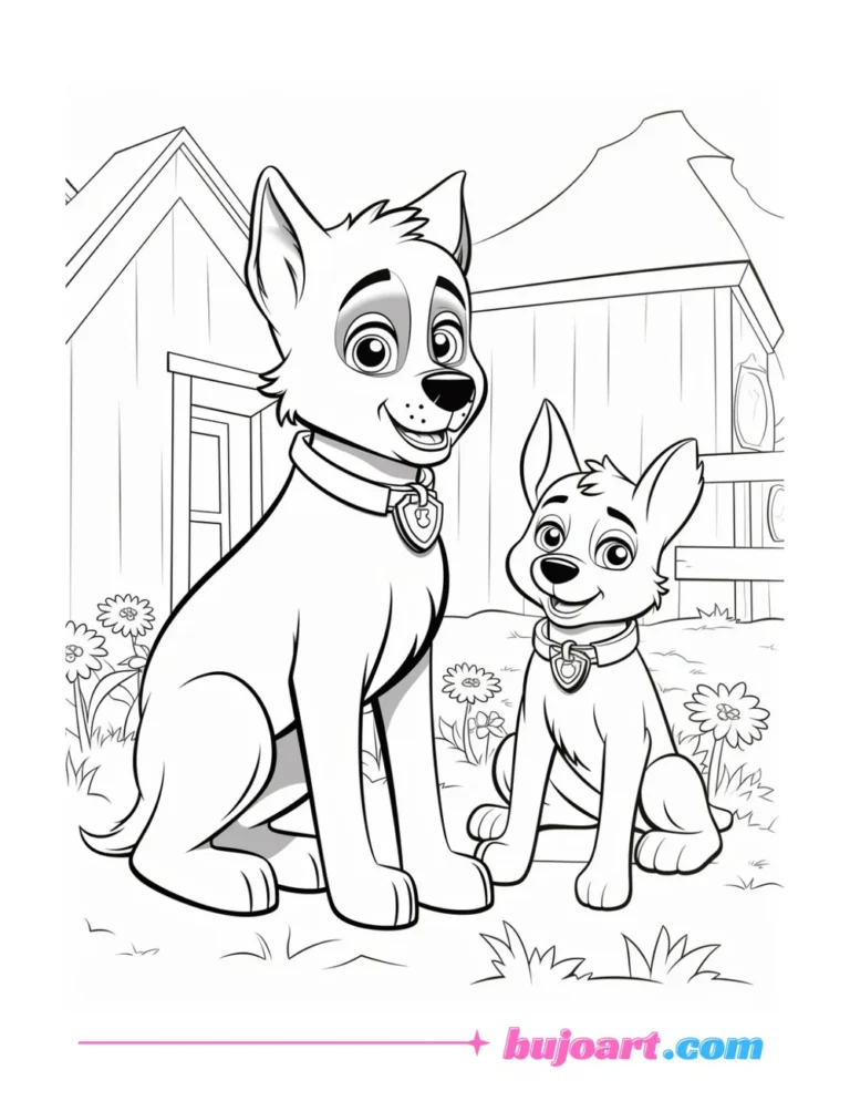 Free Bluey coloring pages for adults and kids instant download