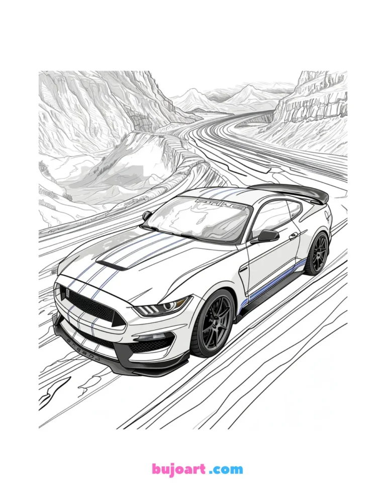 free dodge challenger coloring pages for adults and kids