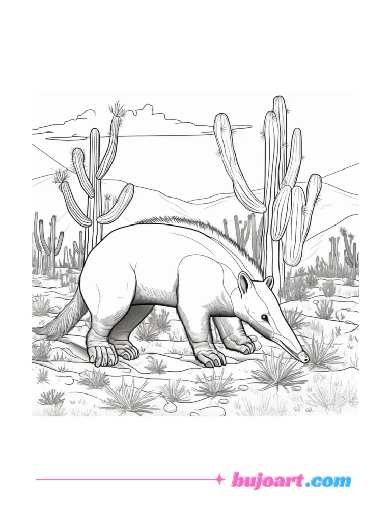 free aardvark coloring pages for adults and kids instant download