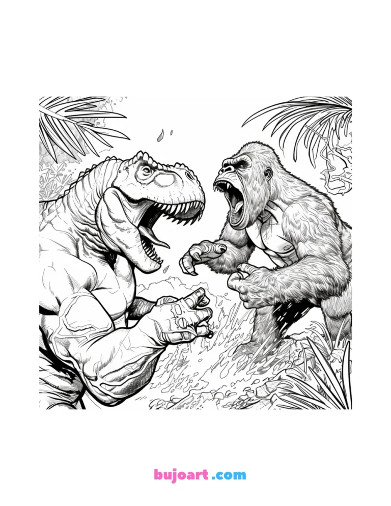 free king kong coloring pages for adults and kids