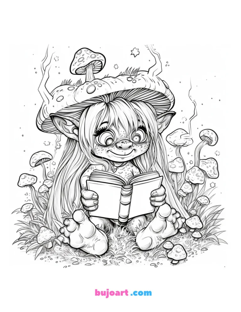 gnome coloring page free download