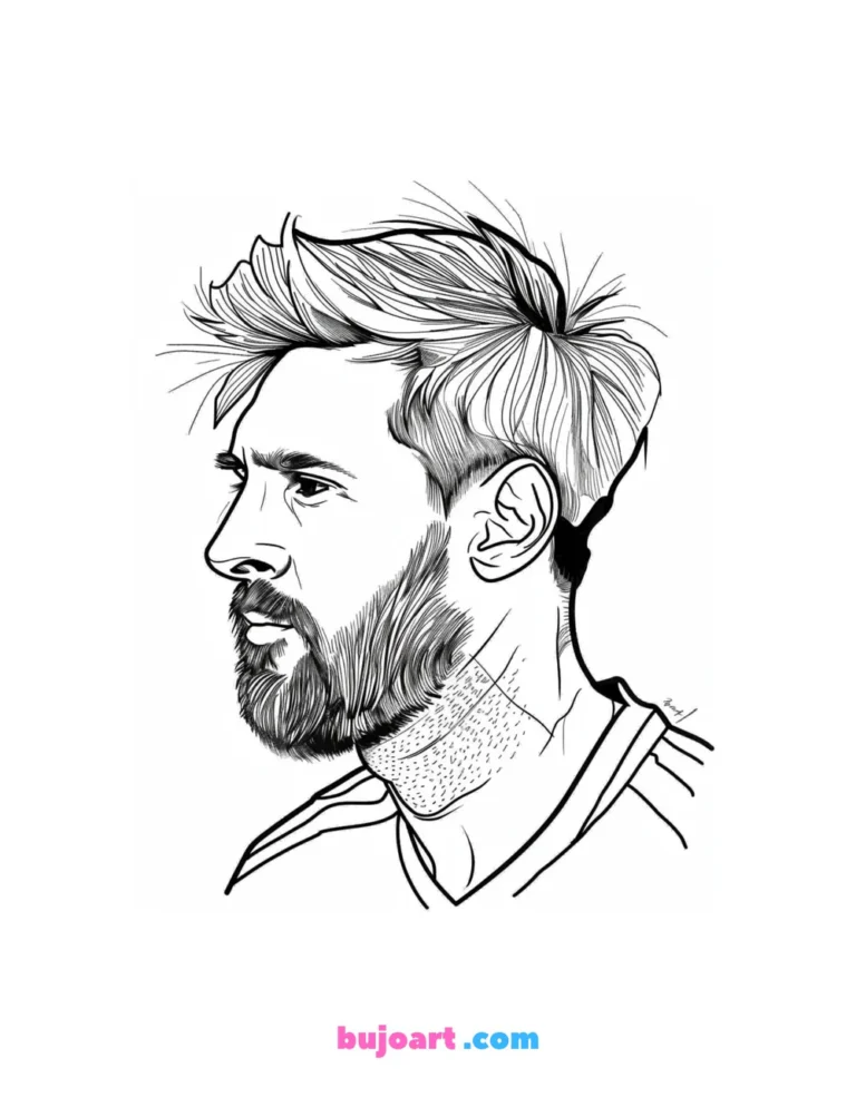 free messi coloring pages