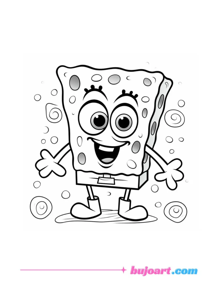 free spongebob coloring pages for adults and kids instant download