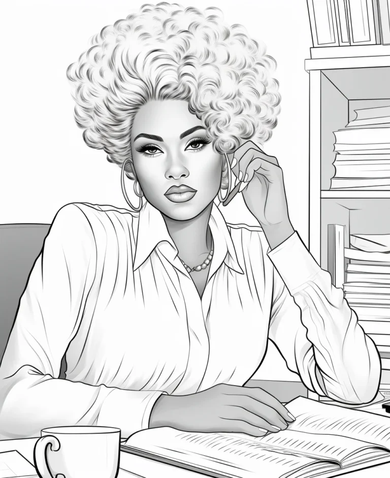 Free Download Colouring Page Coloring Book Afro Women Black Women