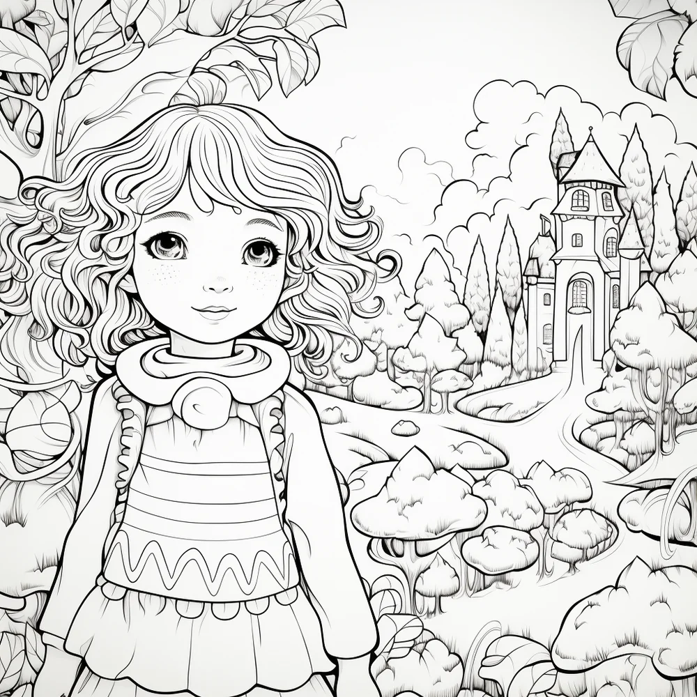 Free Download Colouring Page of happy school day school kids