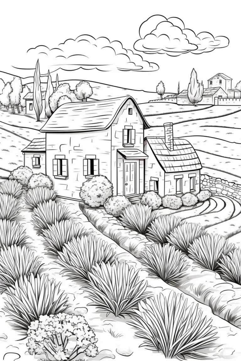 Free Coloring Page of Beautiful France for Adults and Kids