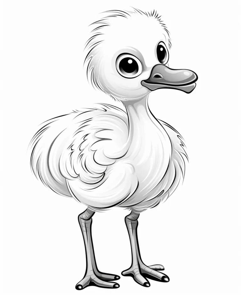 Free Coloring Pages of Flamingo Bird for Adults and Kids
