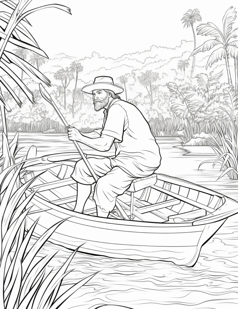 Free Coloring Page of Beautiful  Vanuatu for Adults and Kids