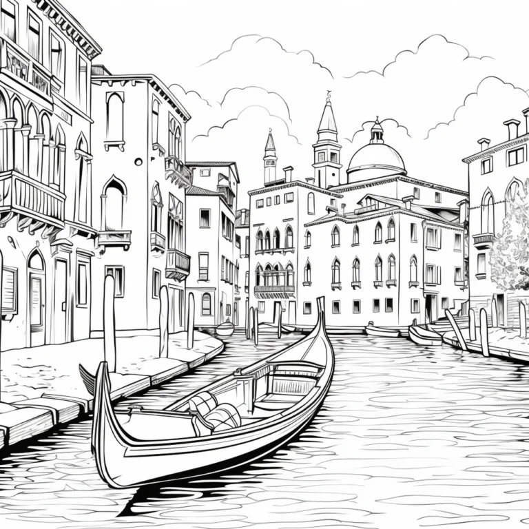 18 Free Coloring Page of Beautiful  Italy for Adults and Kids