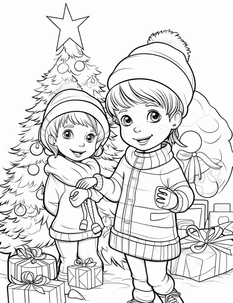 Free Coloring Books of Christmas Trees for Adults and Kids