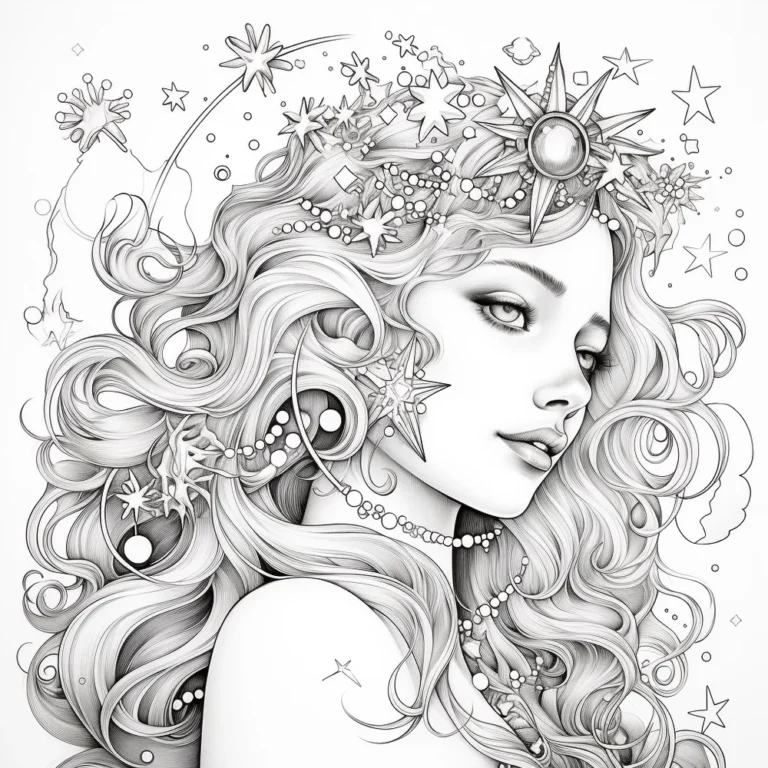 free coloring page of moon butterfly goddess coloring sheets