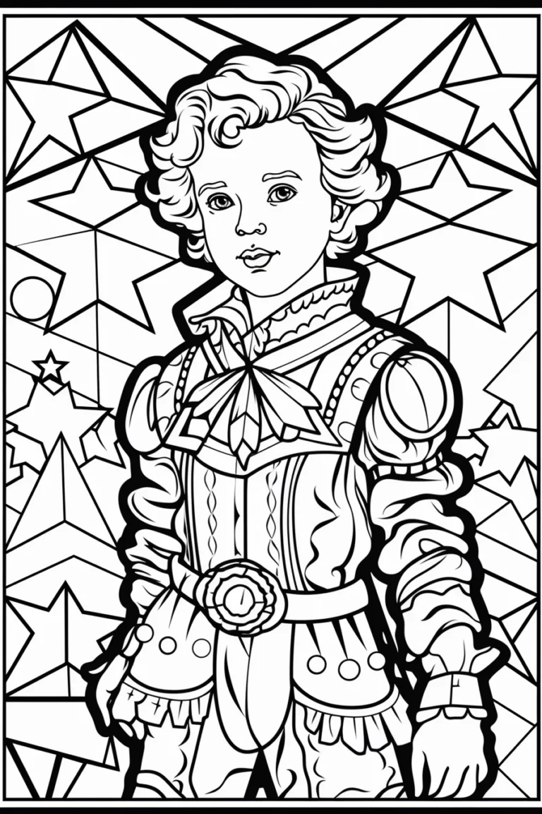 free coloring page of stainglass portraits coloring sheets for adults