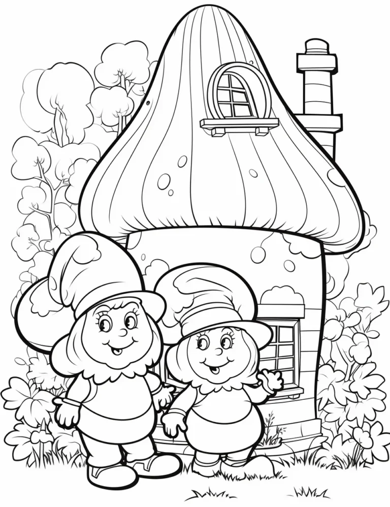 17 Free Coloring Page of Gnomes for Adults and Kids