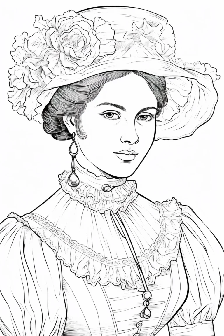 18 Free Coloring Pages of Jane Austin Novel for Adults and Kids