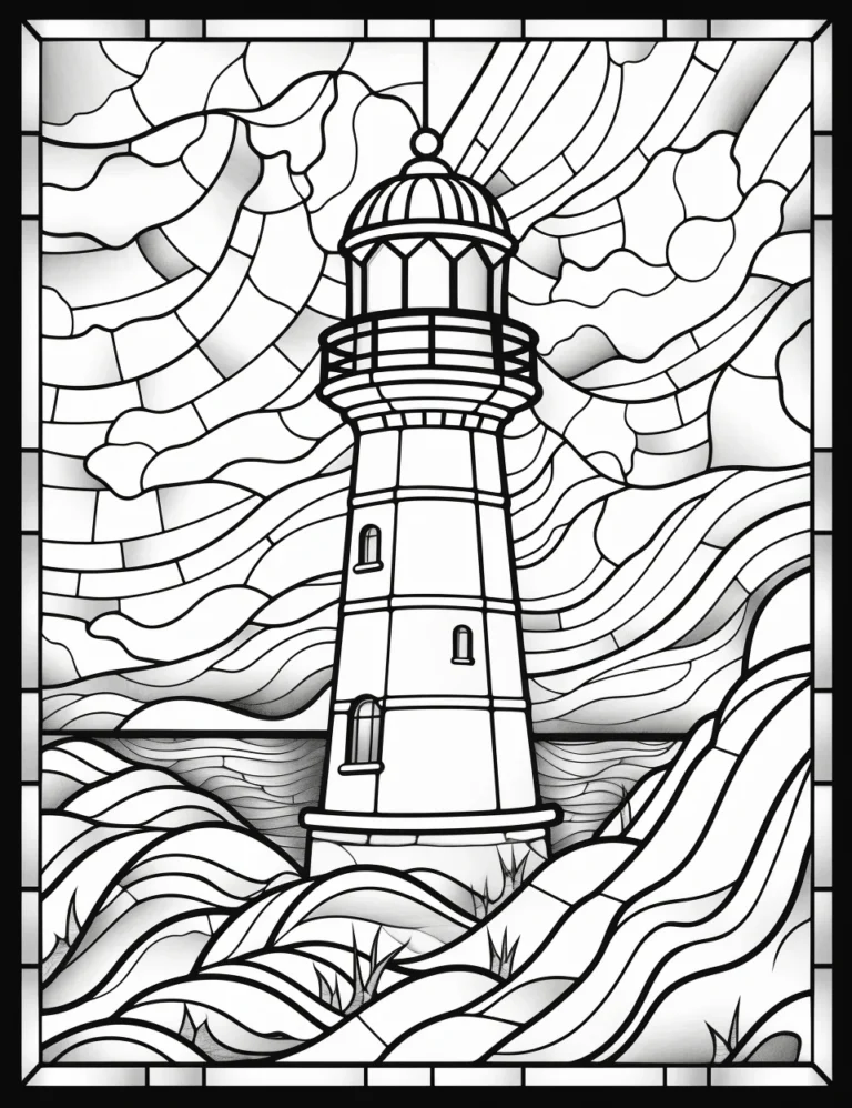 10 Free Coloring Page of Lighthouses Free Printables
