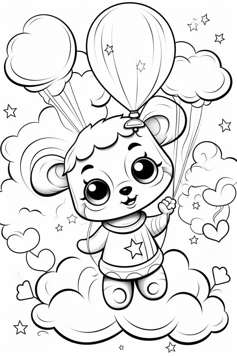 free coloring page of hot ballon coloring sheets for adults