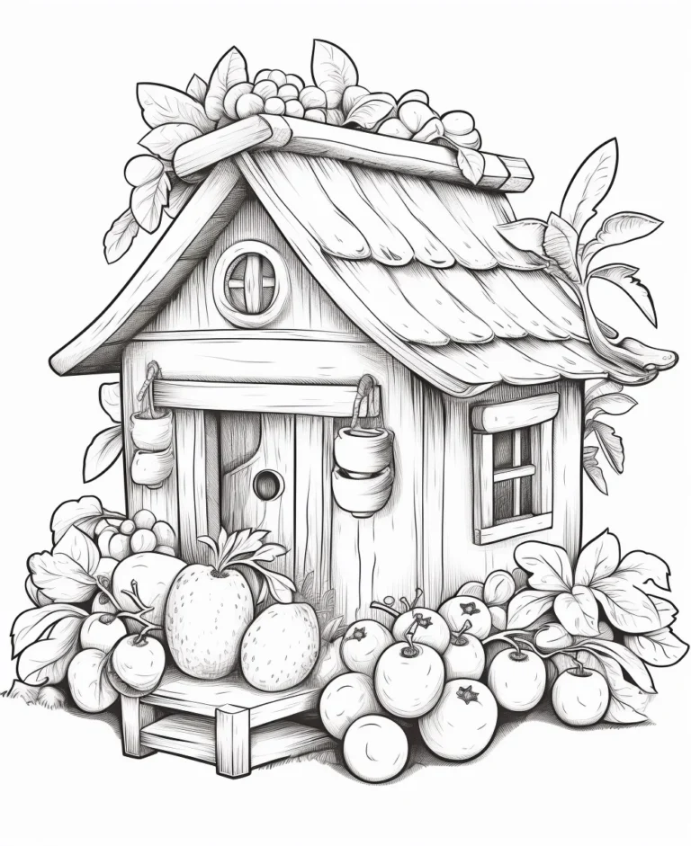 free coloring page of fruits house coloring sheets for adults