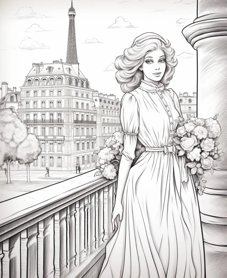 Free Printable Coloring Page Secret Paris
