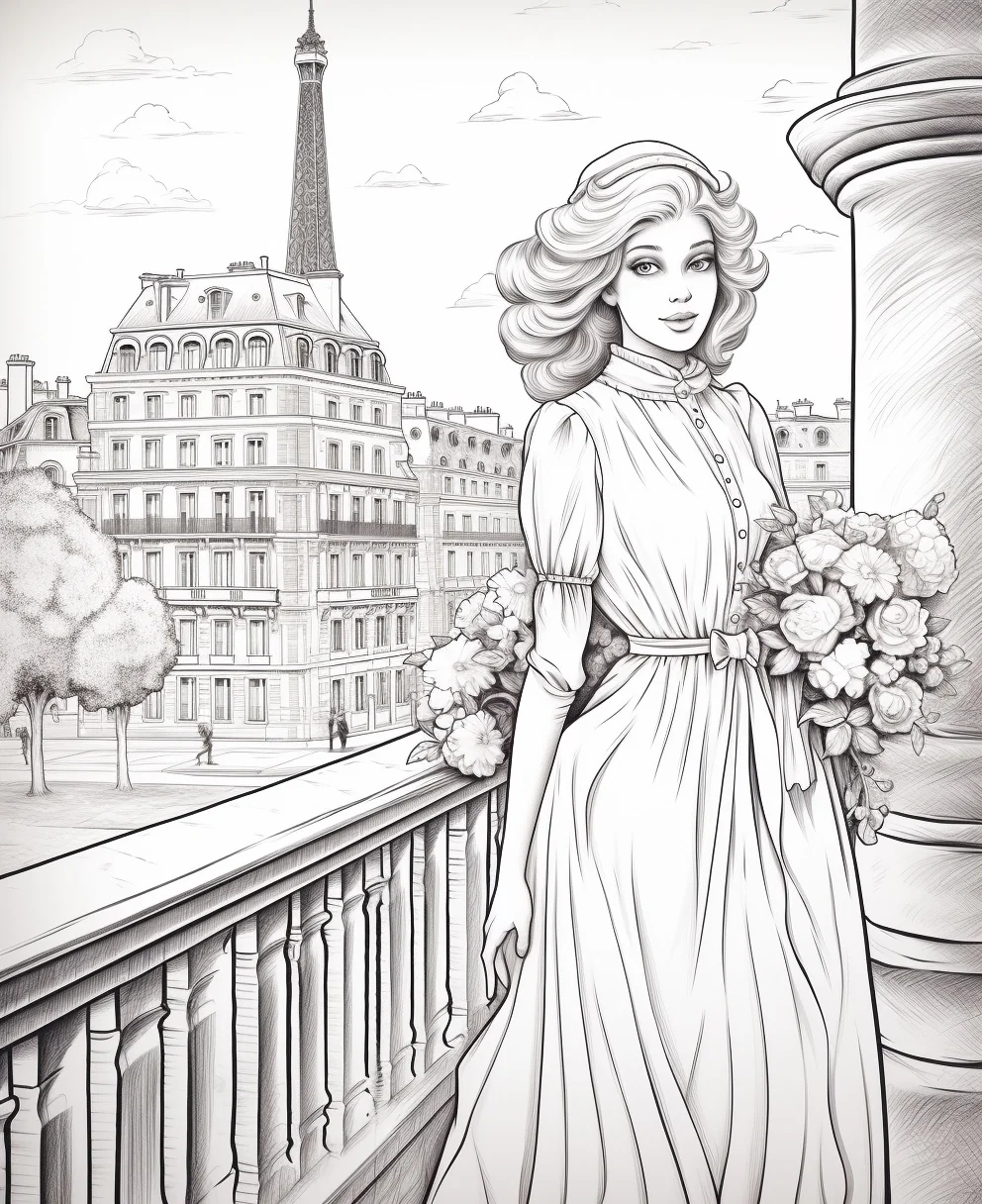 Free Printable Coloring Page Secret Paris