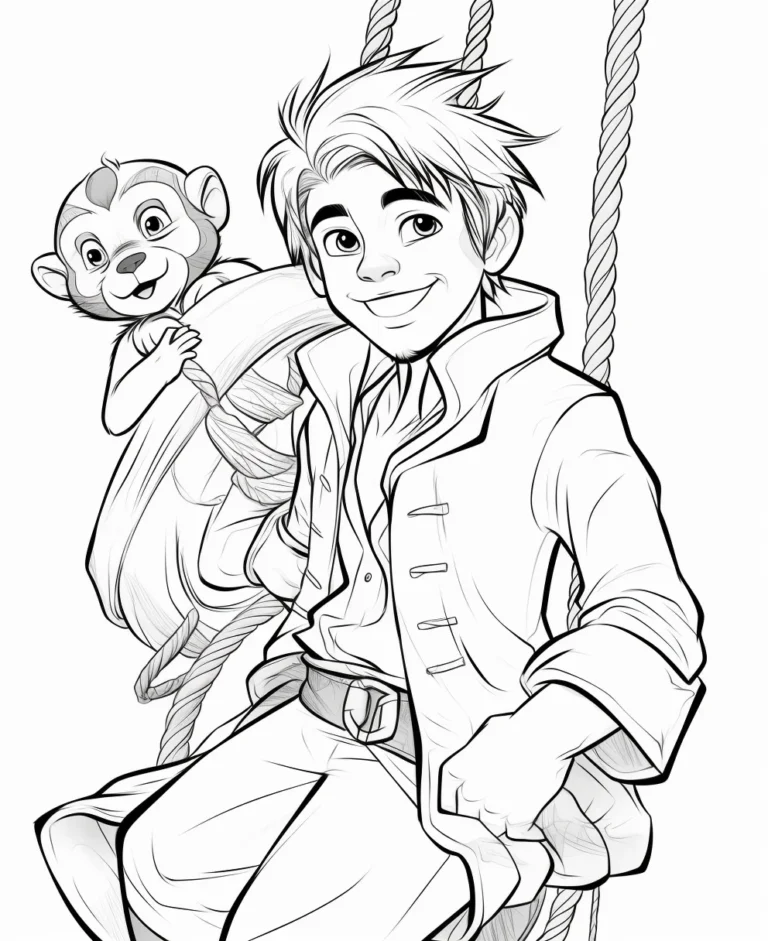 Free Download Colouring Page of Jack Sparrow