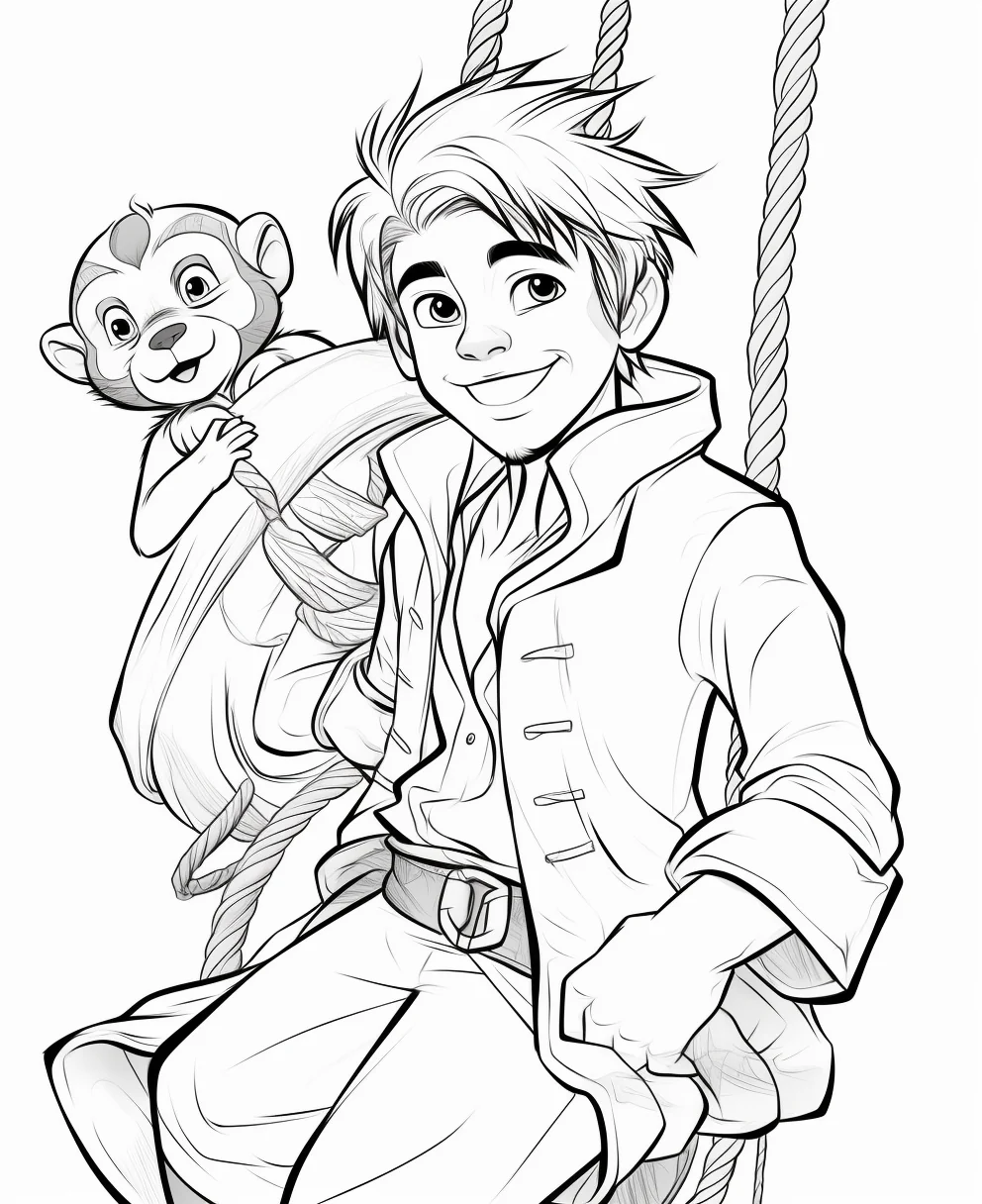 Free Download Colouring Page of Jack Sparrow