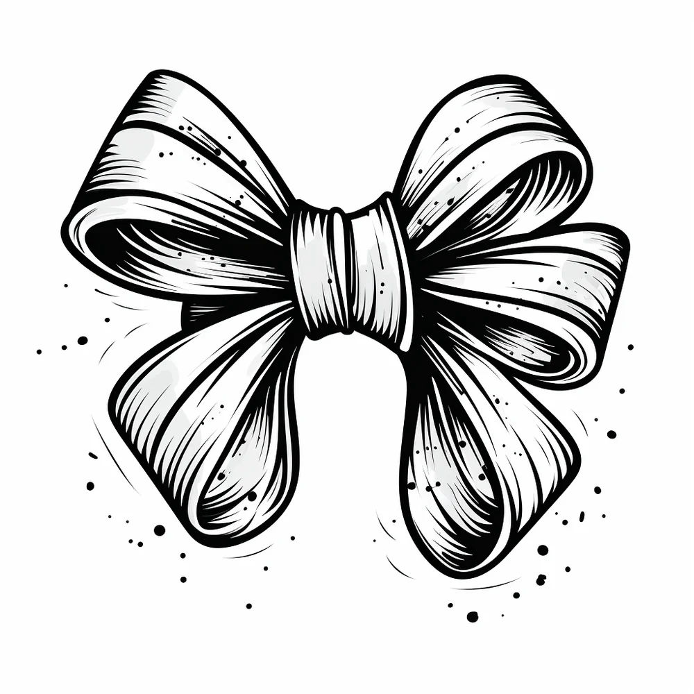 bow tie ribbon coloring page