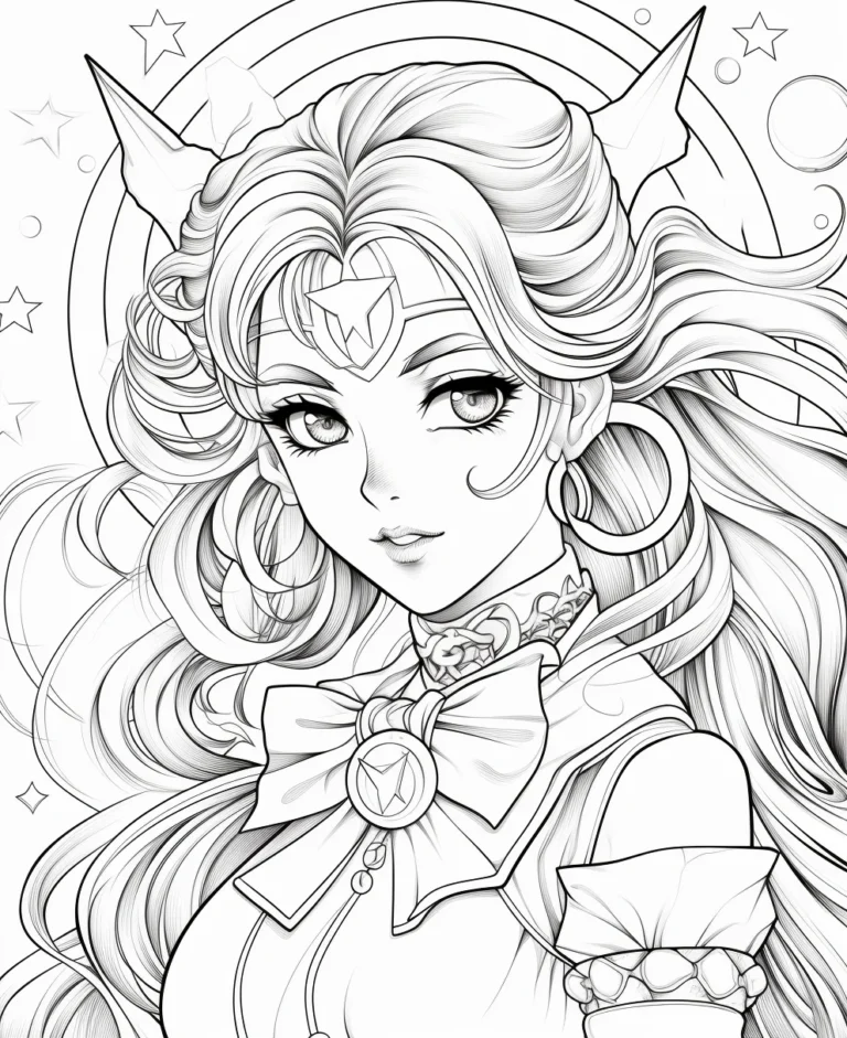 Free Download Colouring Page of Sailor Moon