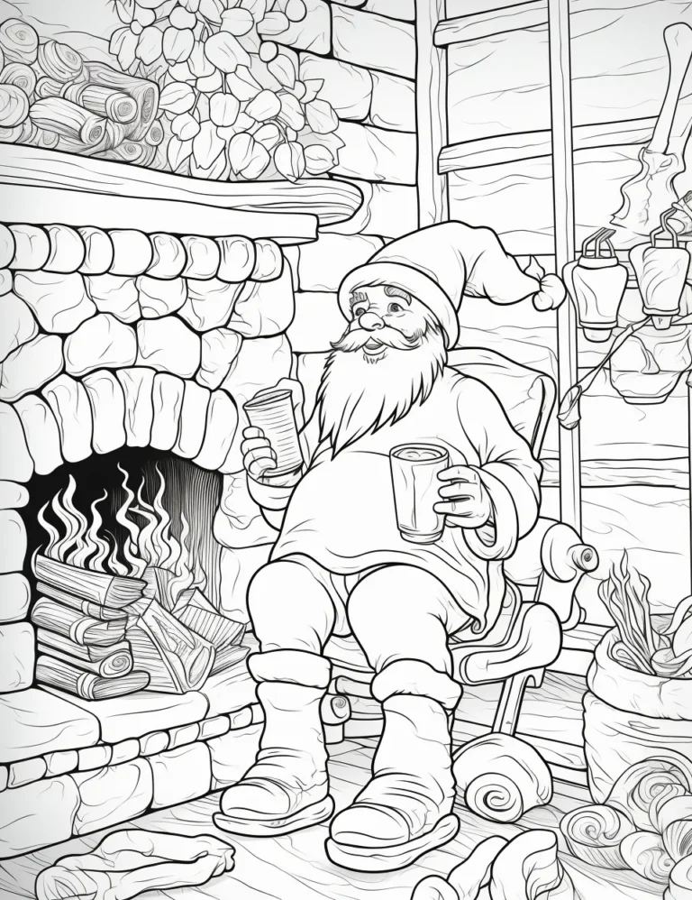 Free Download Colouring Page of Christmas