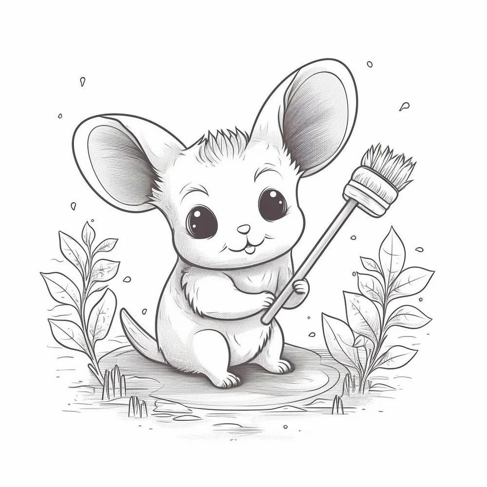 Free Download Colouring Page Colouring Book Cute chinchilla