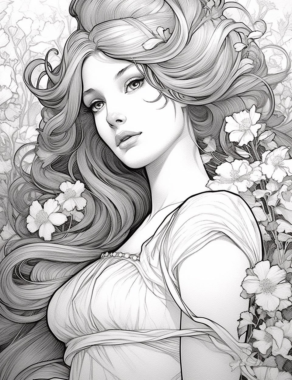Free Download Colouring Page Coloring Book Greek Mythology Goddess