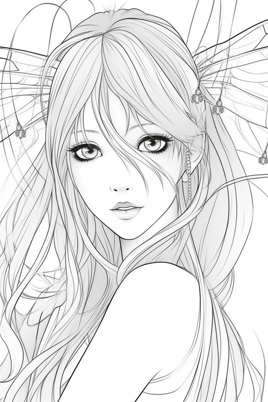 Free Download Colouring Page Coloring Book Beautiful Women portraits camilla d’errico