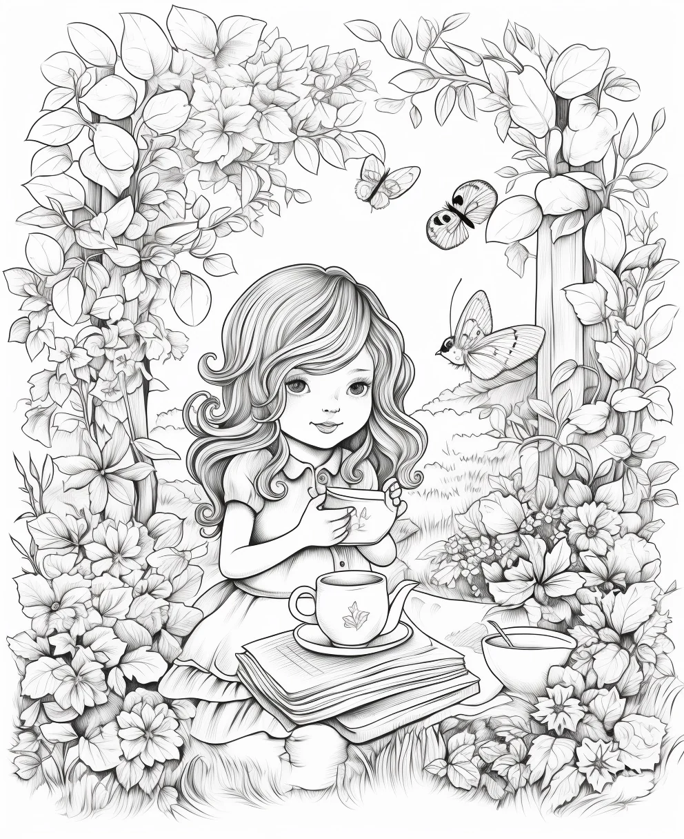 Free Download Colouring Page of Secret Garden