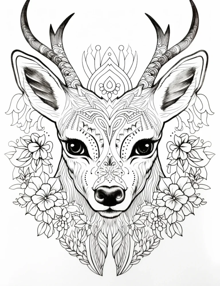Free Download Colouring Page Colouring Book Mandala Deer