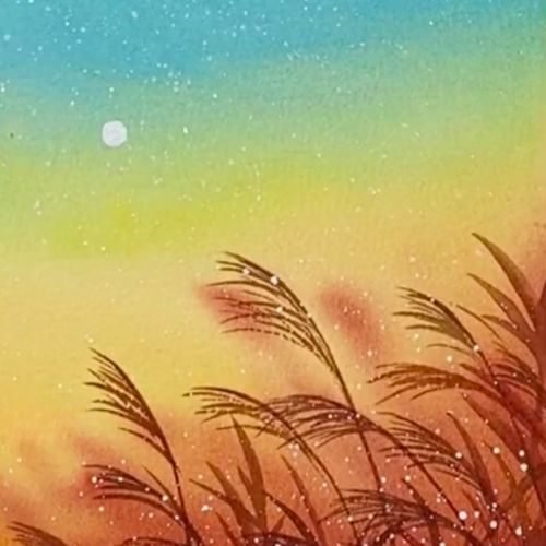 Painting a Reed Sunset – Watercolor Tutorial!