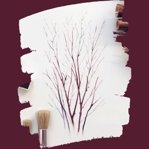 step by step painting birch branches paint by watercolor