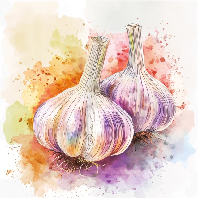 how to draw garlic step by step