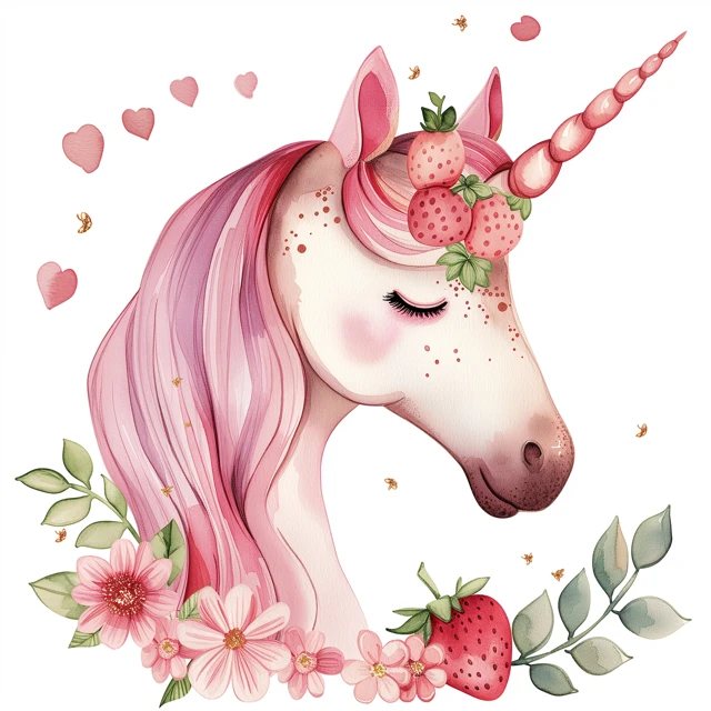 free download pink clipart of unicorn