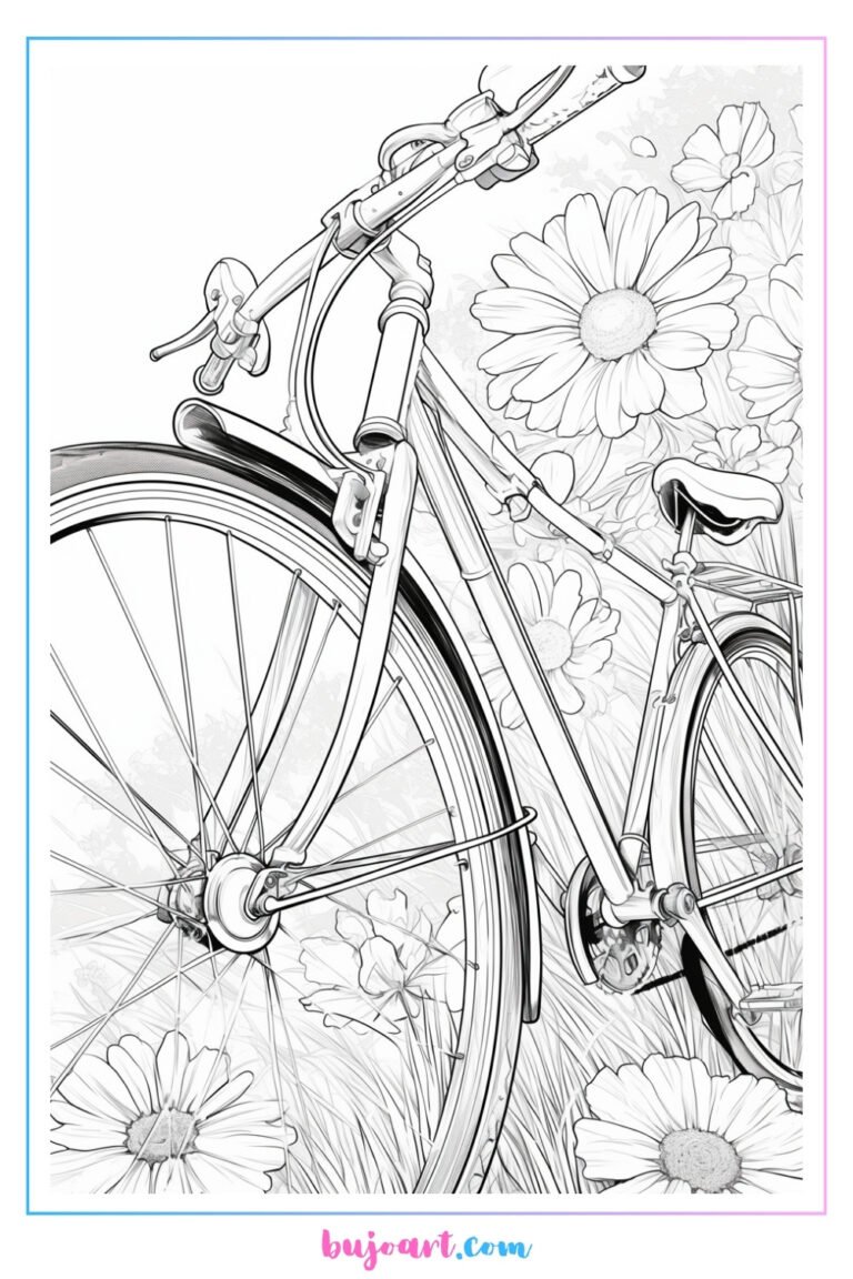 bike coloring page