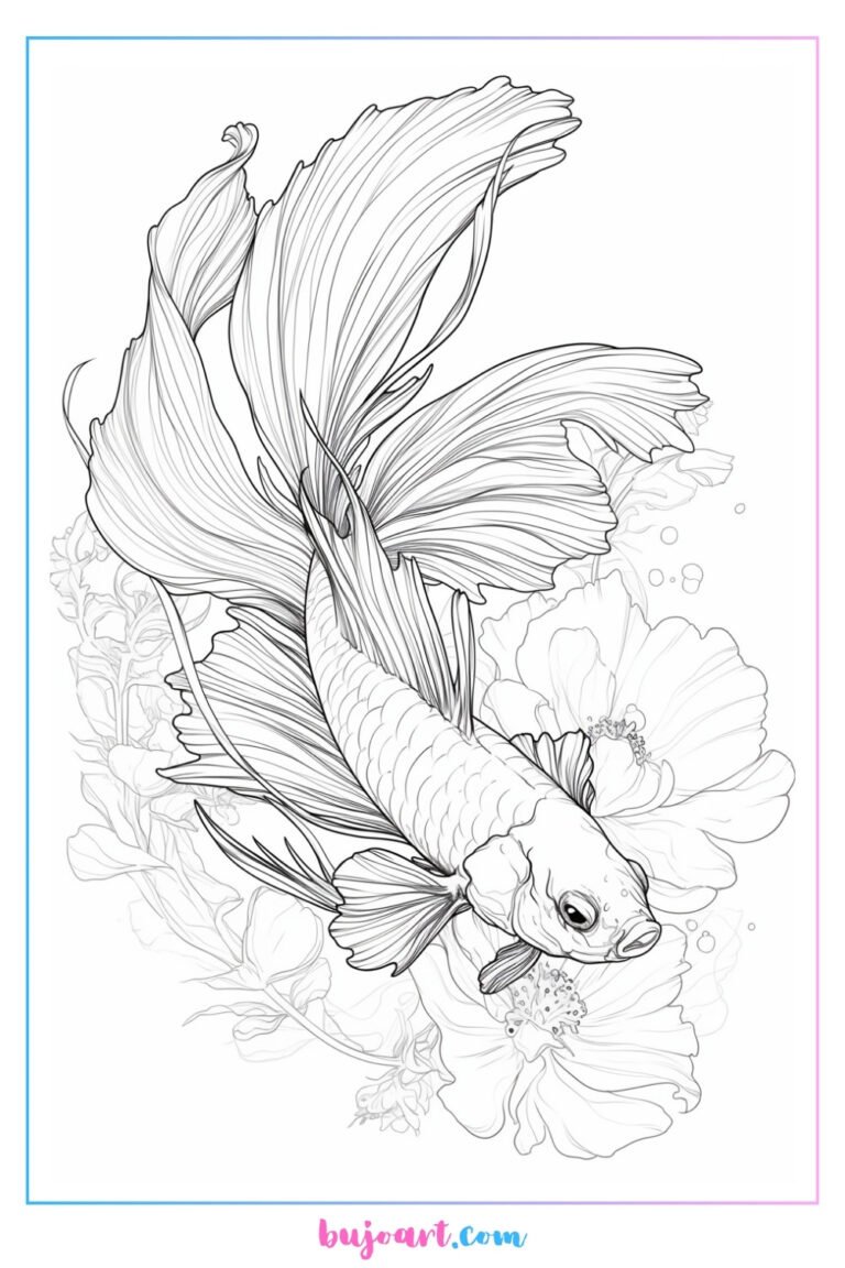 betta fish coloring pages