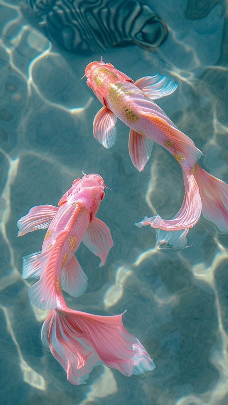aesthetic cute wallpapers 4k lockscreen of nine fish