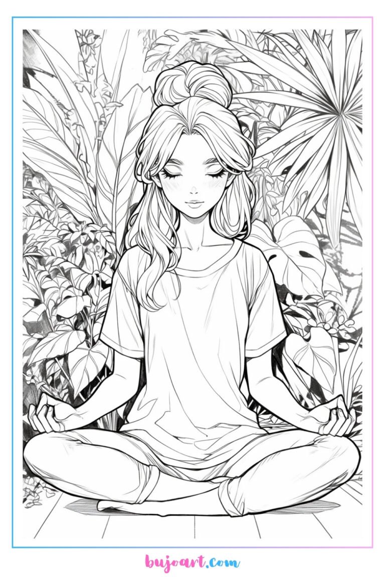 yoga coloring pages