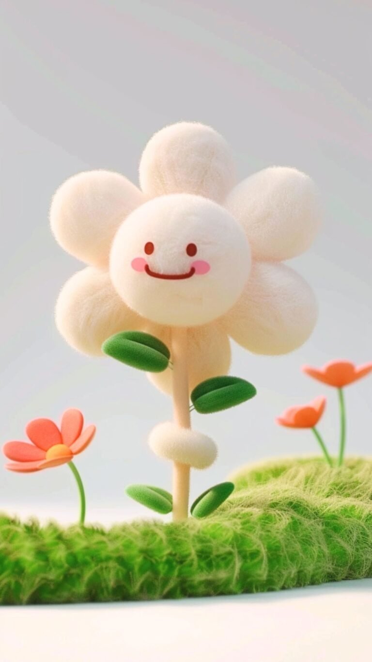 aesthetic cute wallpapers 4k lockscreen of fluffy flowers
